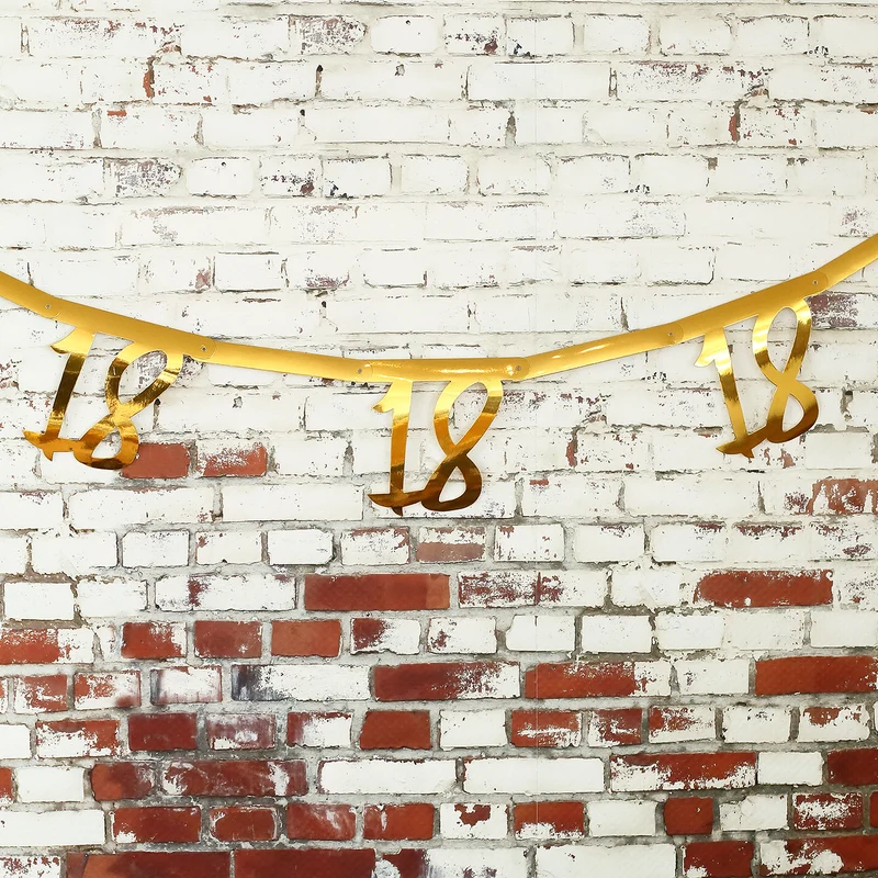 Goldene Girlande zum 18. Geburtstag