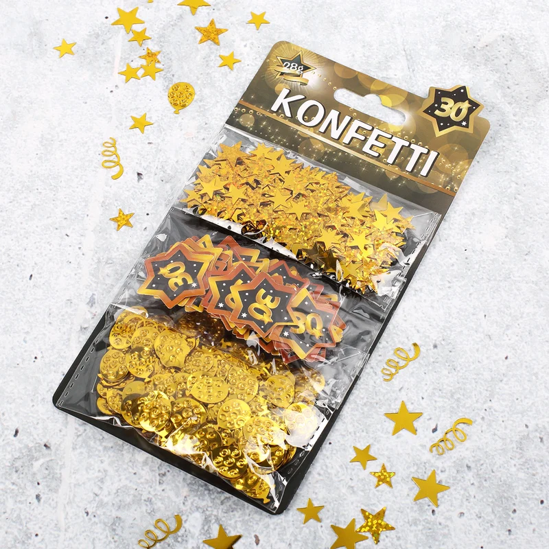 Konfetti 3er Set Star zum 30. Geburtstag