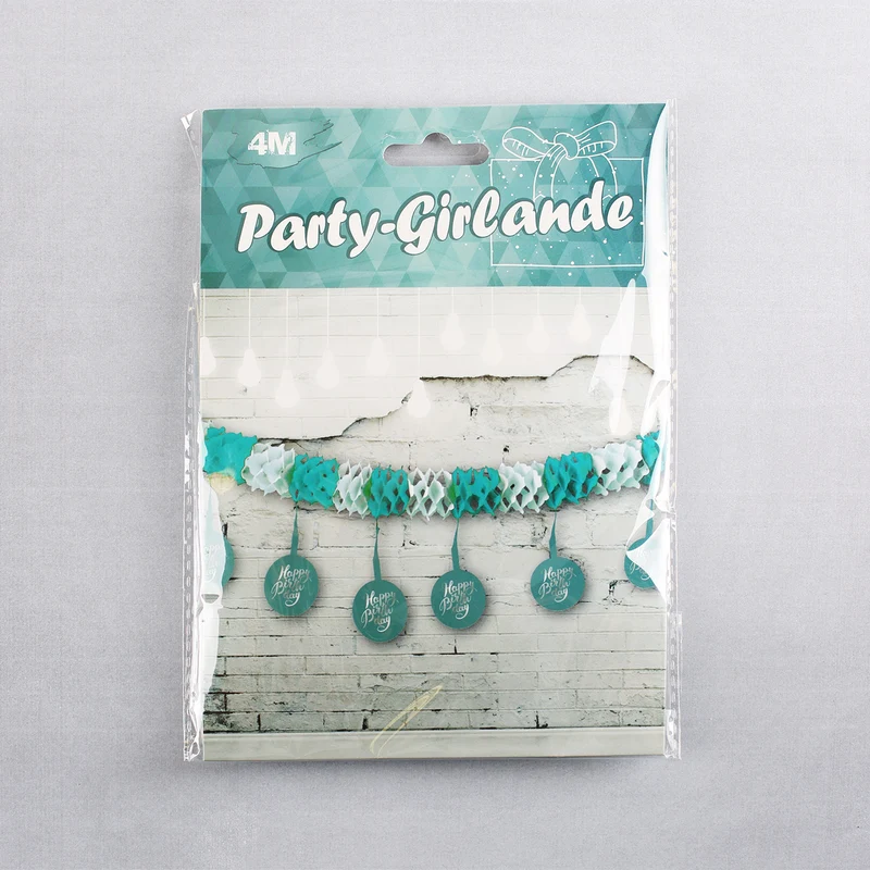 Party-Girlande Happy Birthday türkis