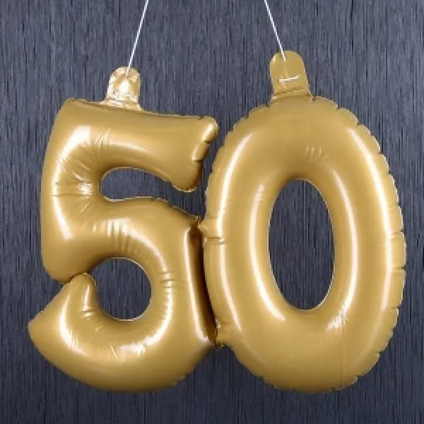 Aufblasbare 50 als Dekoration