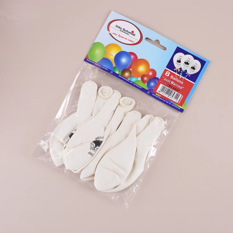 8 Luftballons zur Hochzeit - Just Married