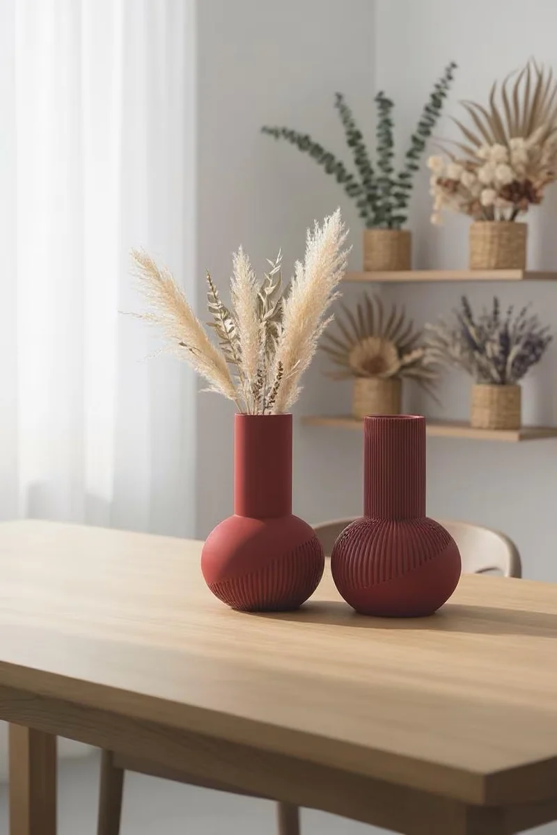 Tama Japandi Vase – Moderne 3D-Druck Designvase im japanisch-skandinavischen Stil | Minimalistische Deko