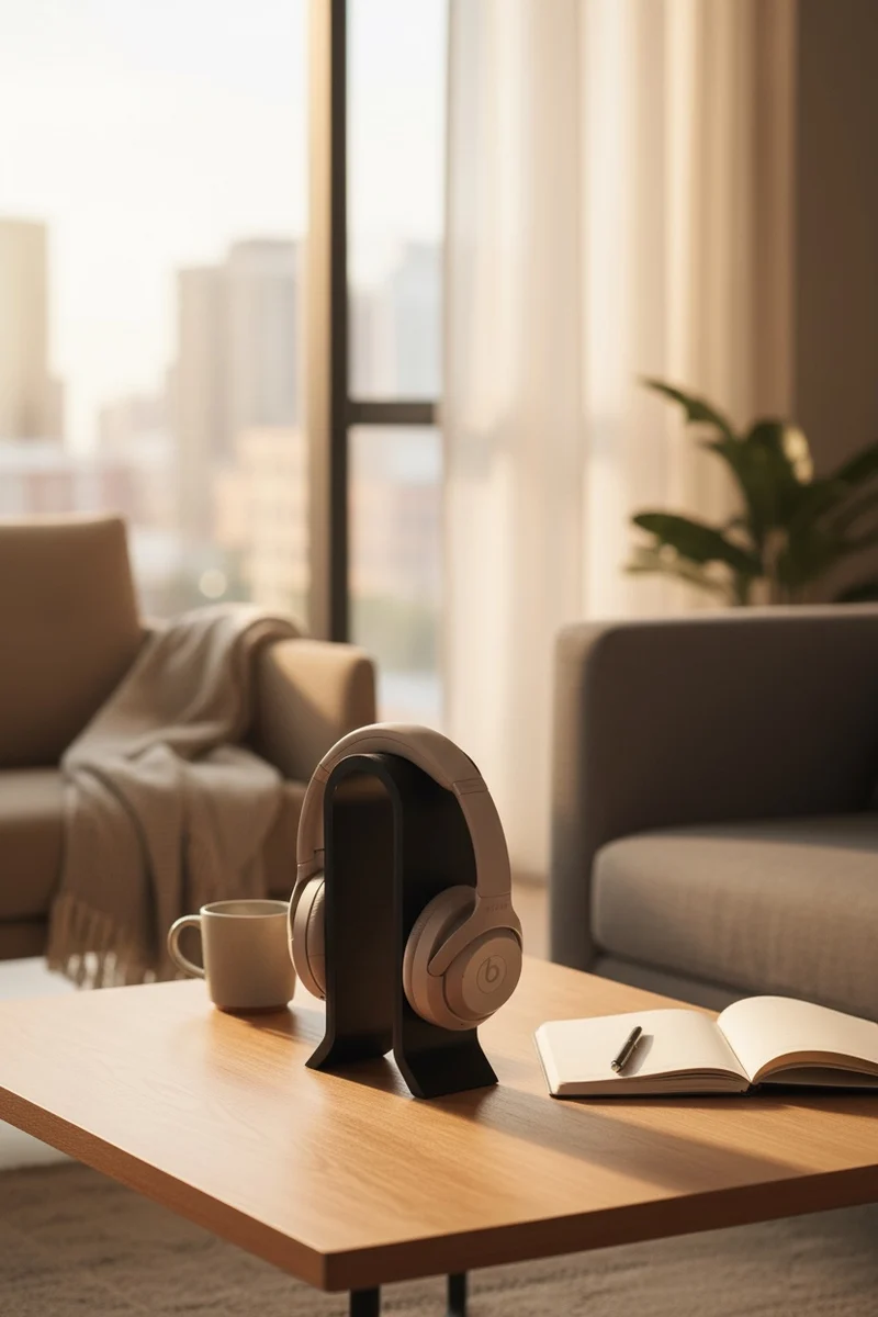 Moderner Kopfhörerhalter – Minimalistischer 3D-gedruckter Headphone Stand für Schreibtisch & Gaming Setup