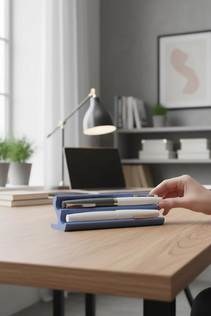 Japandi Stifthalter – Moderner, minimalistischer Organizer für Schreibtisch & Büro