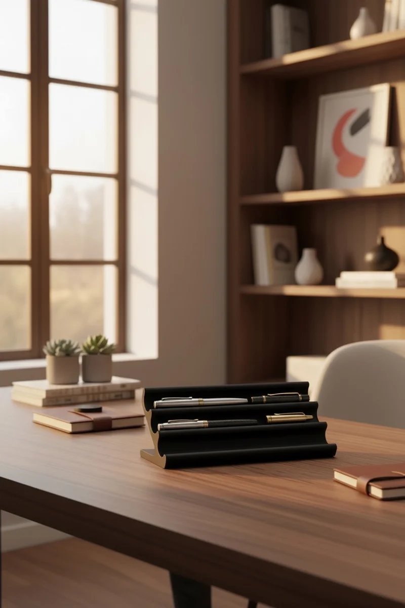 Japandi Stifthalter – Moderner, minimalistischer Organizer für Schreibtisch & Büro