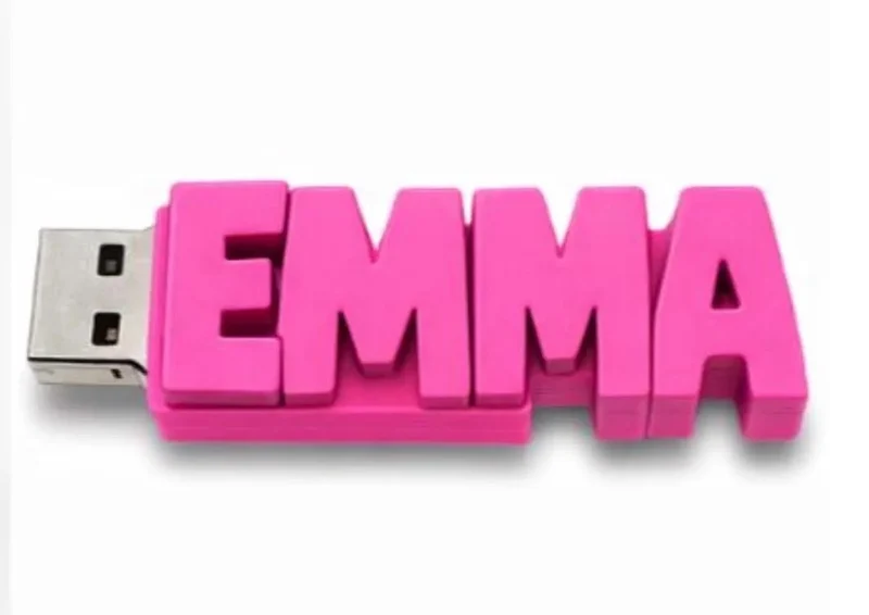 Personalisierter USB-Stick mit Namen – Geschenk für Baby-,Ultraschall- oder Hochzeitsfotos – Geburt oder Brautpaar – echte 32GB –3D gedruckt