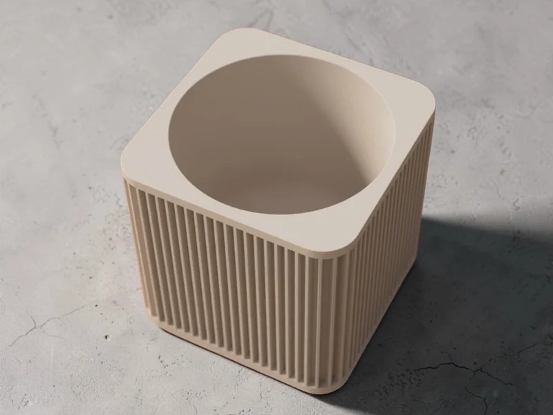 Shikaku Pflanztopf – Japanisch inspirierter Blumentopf mit Füßen | Moderner 3D-Druck
