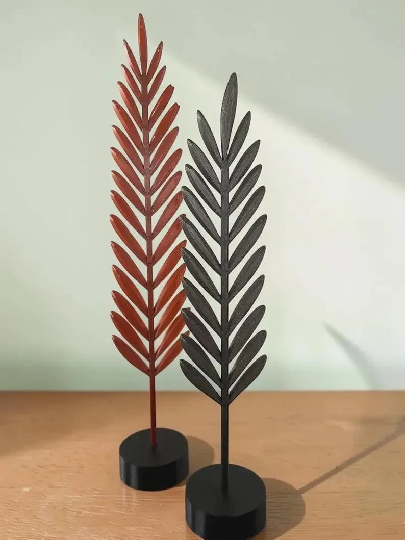 Minimalistisch designte 3D-gedruckte Feder| Elegante Dekoration für modernes Zuhause