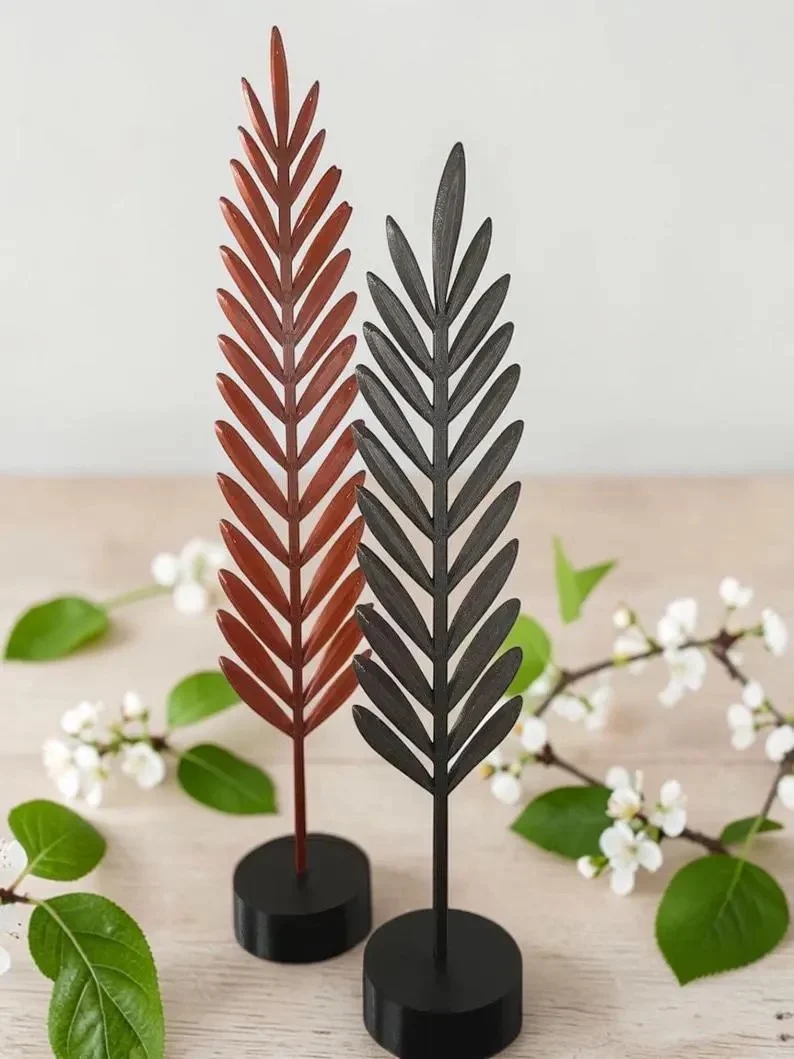 Minimalistisch designte 3D-gedruckte Feder| Elegante Dekoration für modernes Zuhause