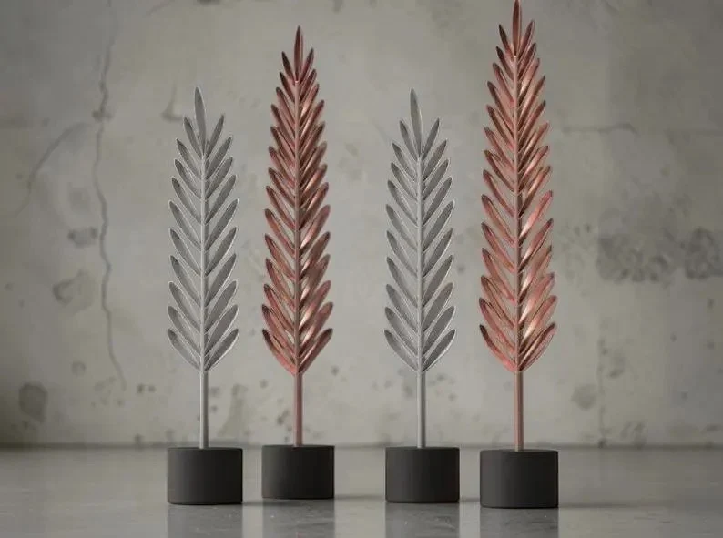 Minimalistisch designte 3D-gedruckte Feder| Elegante Dekoration für modernes Zuhause