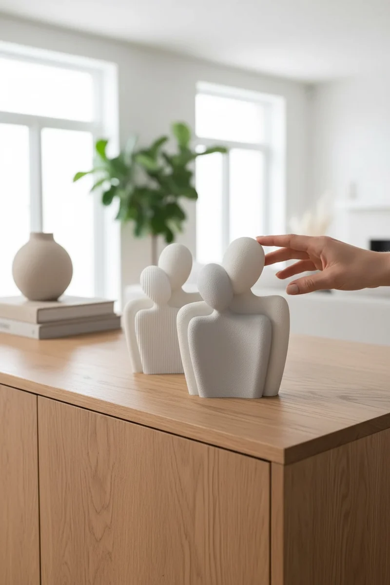 Liebespaar-Statue zum Valentinstag – Moderne 3D-Druck Dekofigur