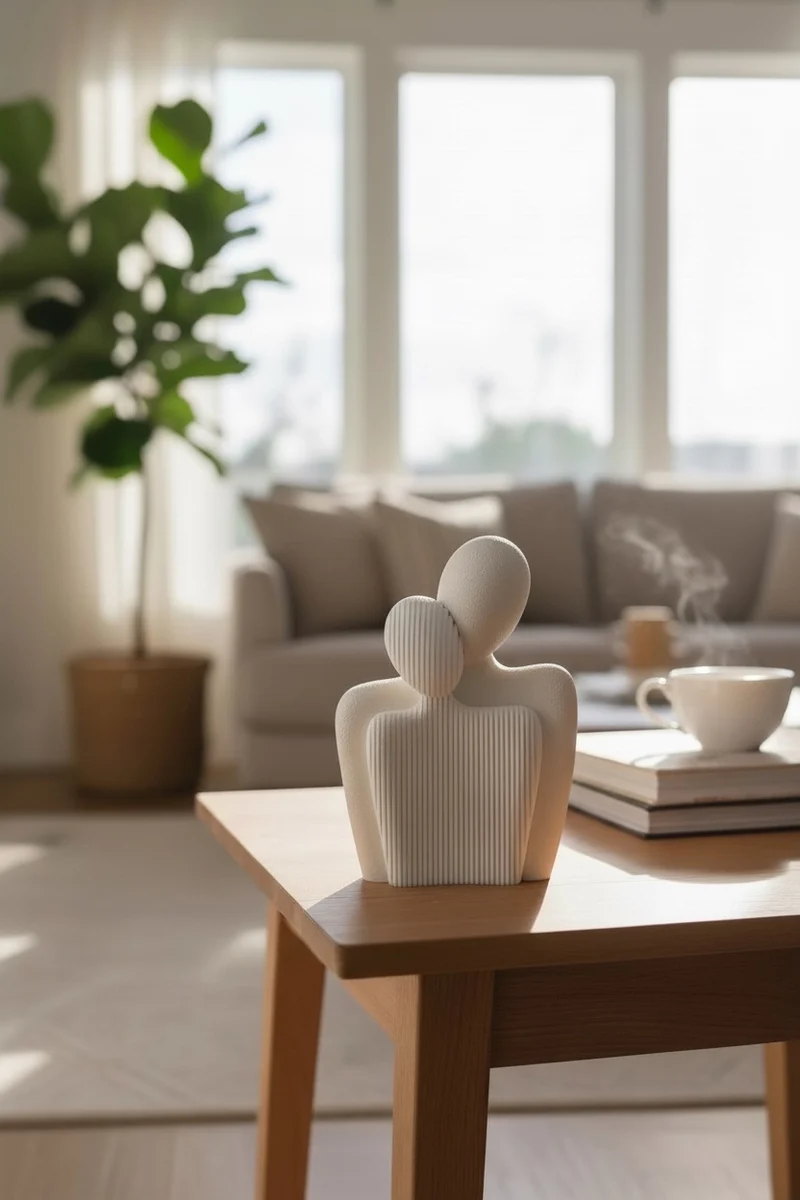 Liebespaar-Statue zum Valentinstag – Moderne 3D-Druck Dekofigur