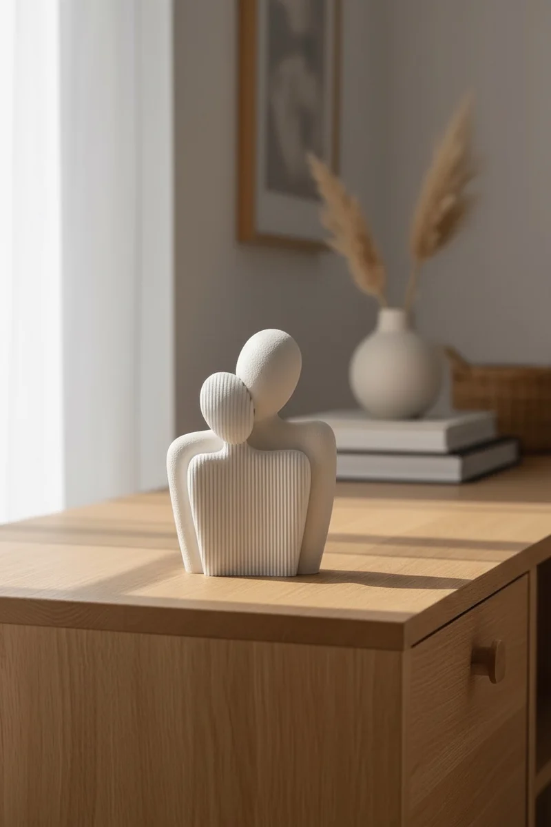 Liebespaar-Statue zum Valentinstag – Moderne 3D-Druck Dekofigur
