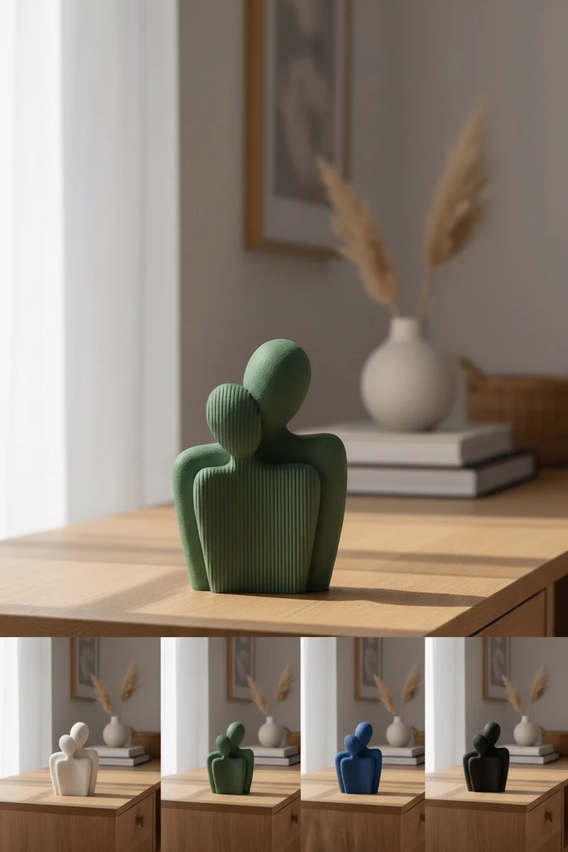Liebespaar-Statue zum Valentinstag – Moderne 3D-Druck Dekofigur
