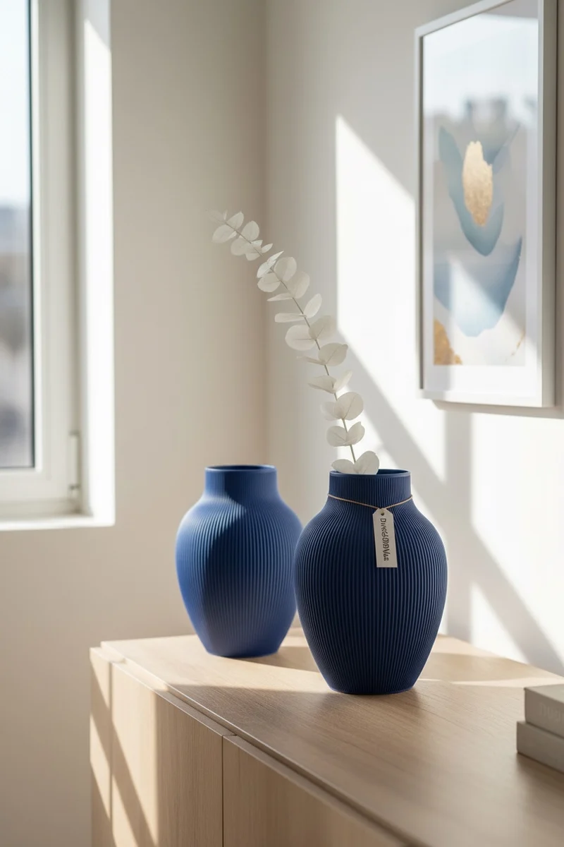 Japandi Vase Tayo, Matte Optik, Nachhaltig (Für Trockenblumen & Pampasgras)