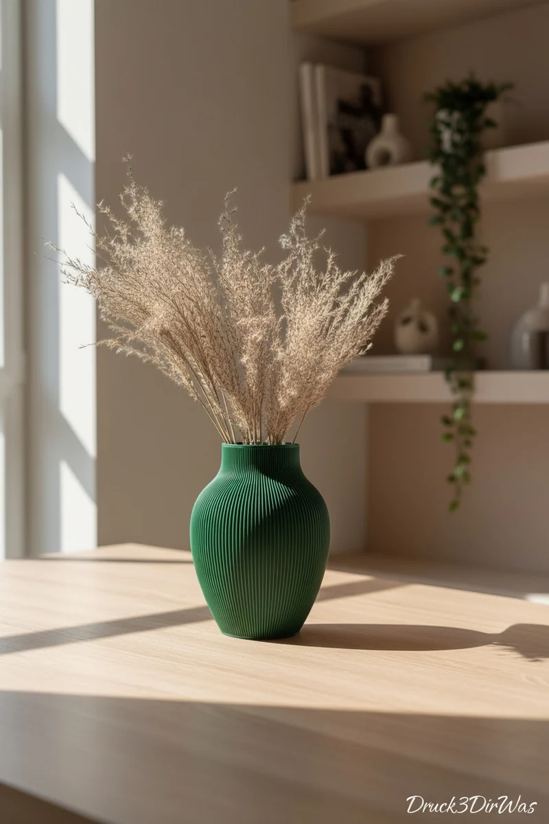 Japandi Vase Tayo, Matte Optik, Nachhaltig (Für Trockenblumen & Pampasgras)