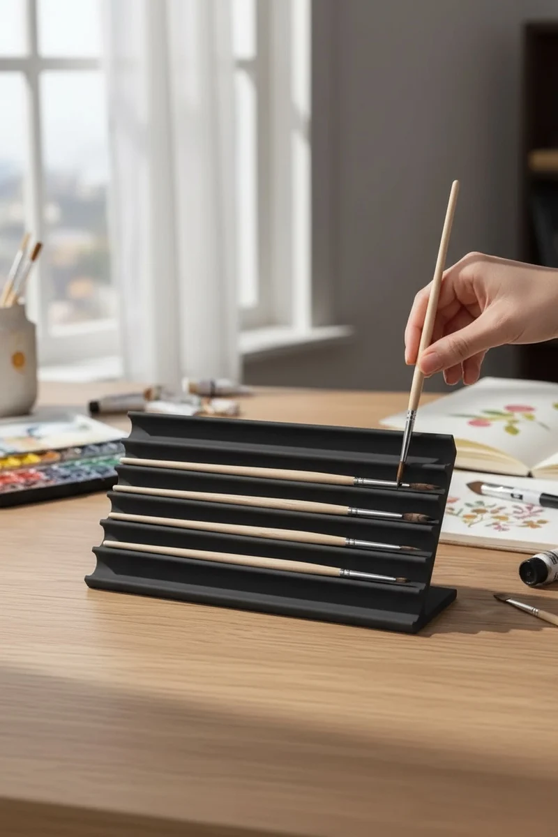 Farbpinselhalter – Minimalistischer Pinsel Organizer für Schreibtisch & Atelier
