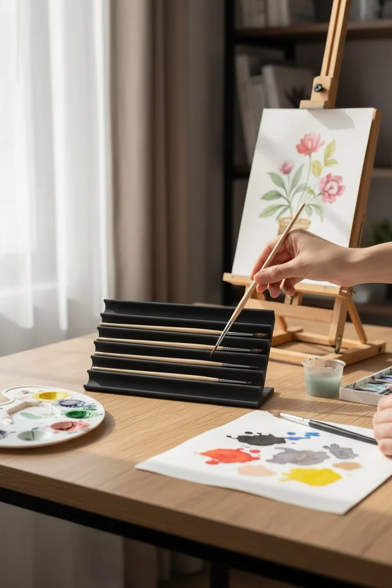 Farbpinselhalter – Minimalistischer Pinsel Organizer für Schreibtisch & Atelier