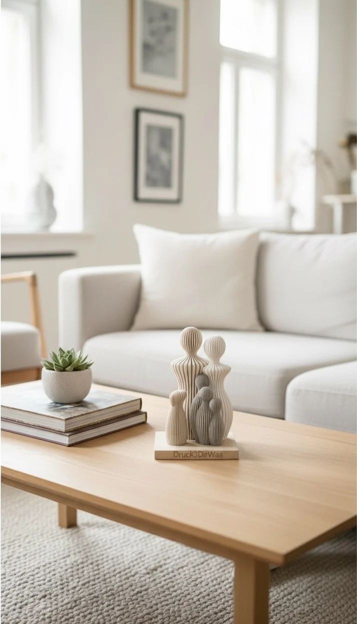 Stilvolle Hunde-Figuren aus PLA – Schlappohr, 3D Druck Deko, minimalistisch & ästhetisch