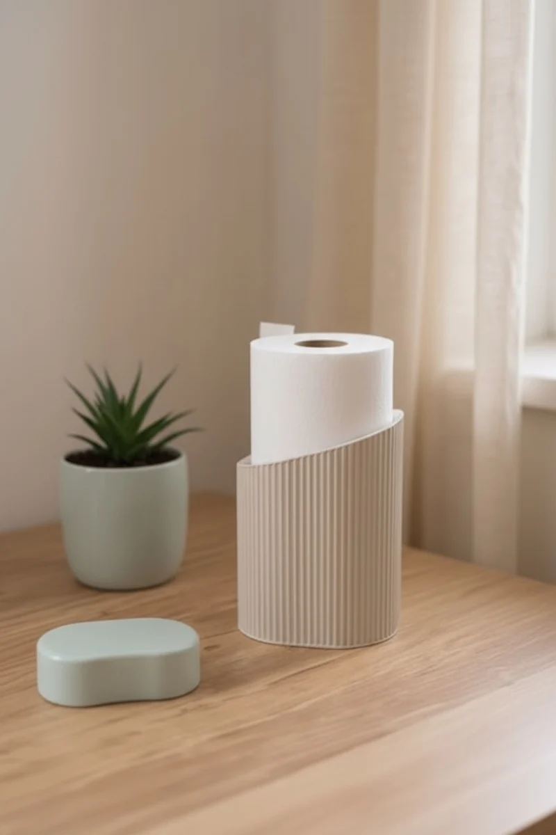 Japandi Papiertuchhalter – Minimalistischer Küchenrollenständer im Scandi Stil für moderne Küchen