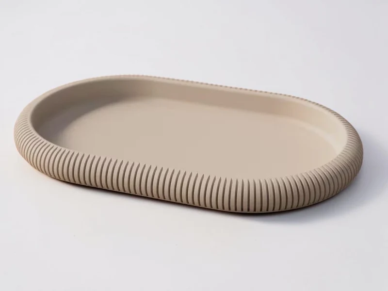 Japandi Tablett aus 3D Druck – minimalistisches Deko Tray & moderner Organizer im skandinavischen Stil für stilvolle Wohnräume.