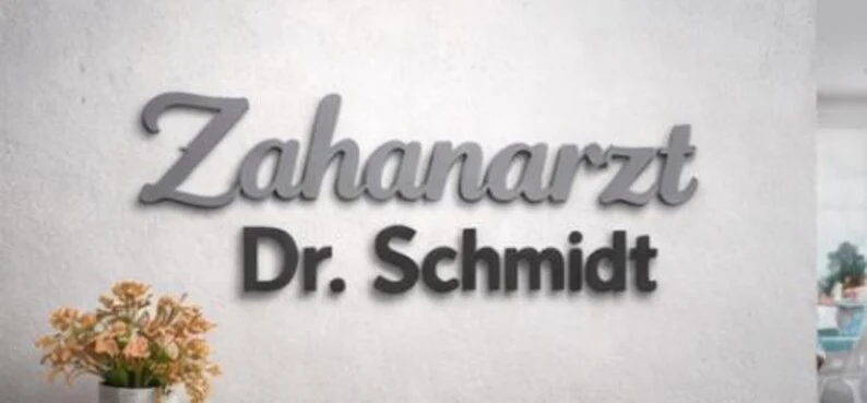 selbstklebend 3D Buchstaben personalisiert – 3D Wandschriftzug individuell – Türschild Büro Praxis – Wunschtext