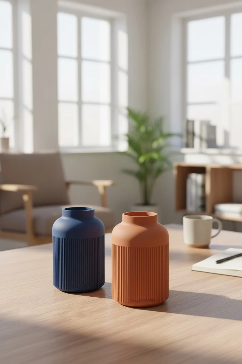 Japandi Vase – Moderne Deko Vase | Minimalistische Skandi Japan Deko | 3D-gedruckte Vase Japandi Stil