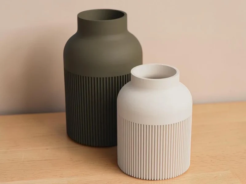 Japandi Vase – Moderne Deko Vase | Minimalistische Skandi Japan Deko | 3D-gedruckte Vase Japandi Stil