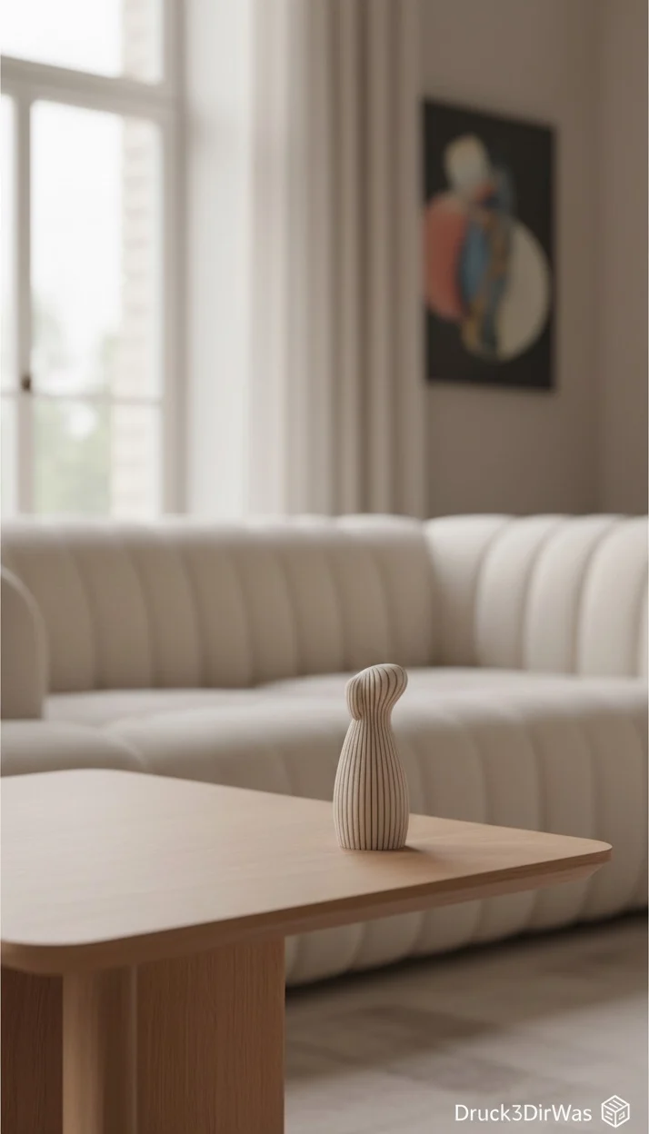 Stilvolle Hunde-Figuren aus PLA – Schlappohr, 3D Druck Deko, minimalistisch & ästhetisch