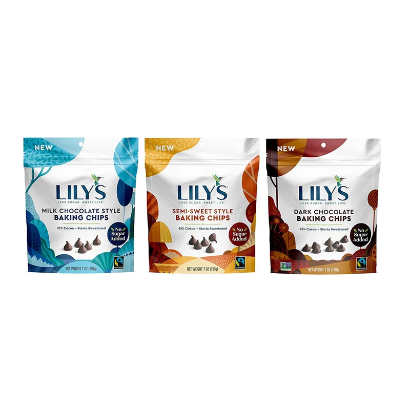 Lilys Less Sugar Baking Chips 7oz Resealable Bags