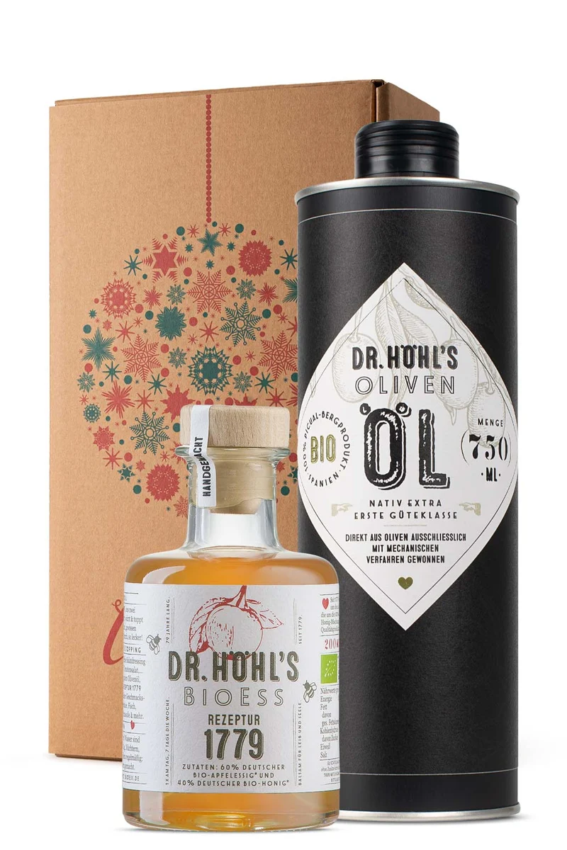 Essig- und Öl Geschenkset bio „Merry Christmas“
