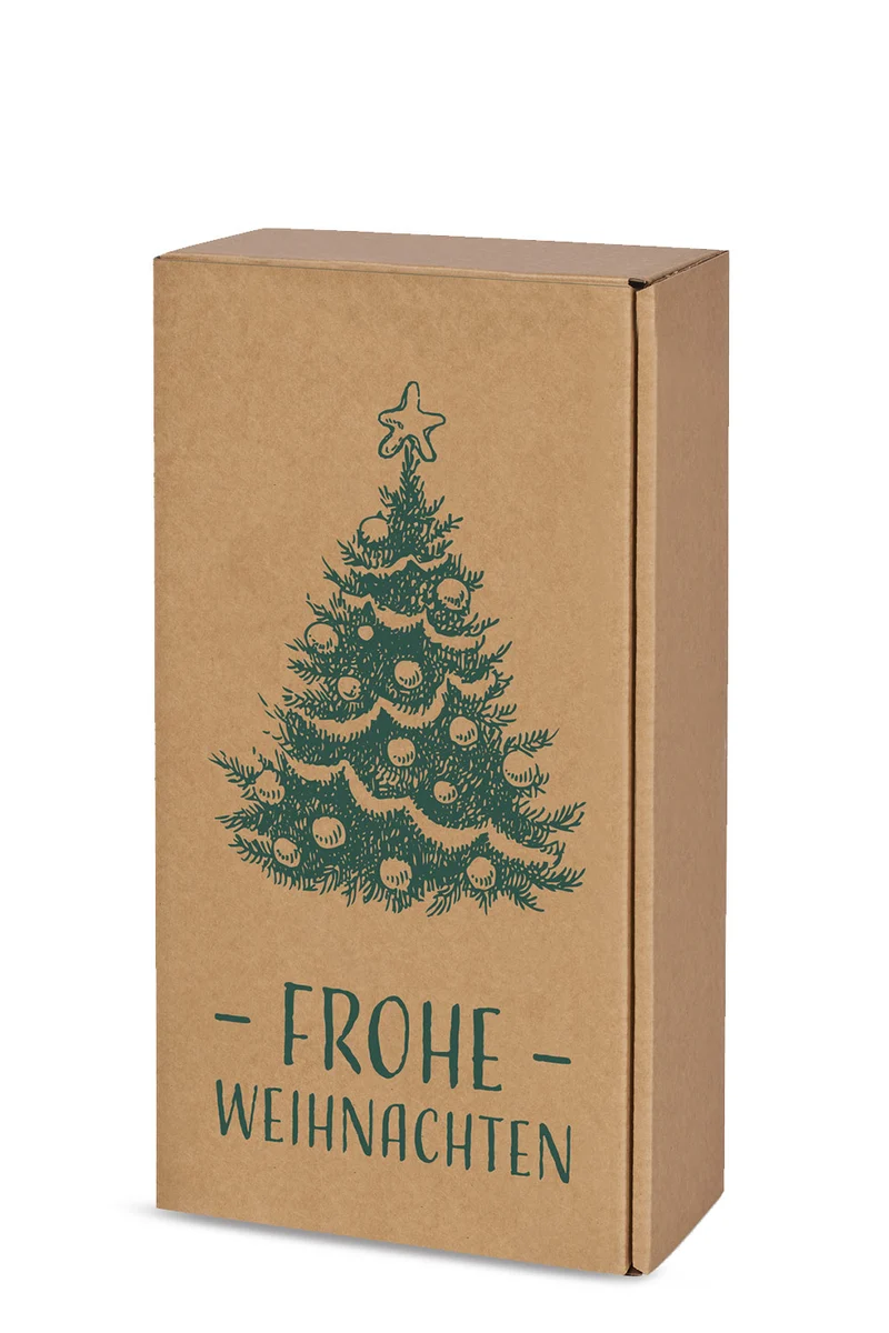 Gourmet Geschenkbox „Frohe Weihnachten“ Blanc Cuvée Duo