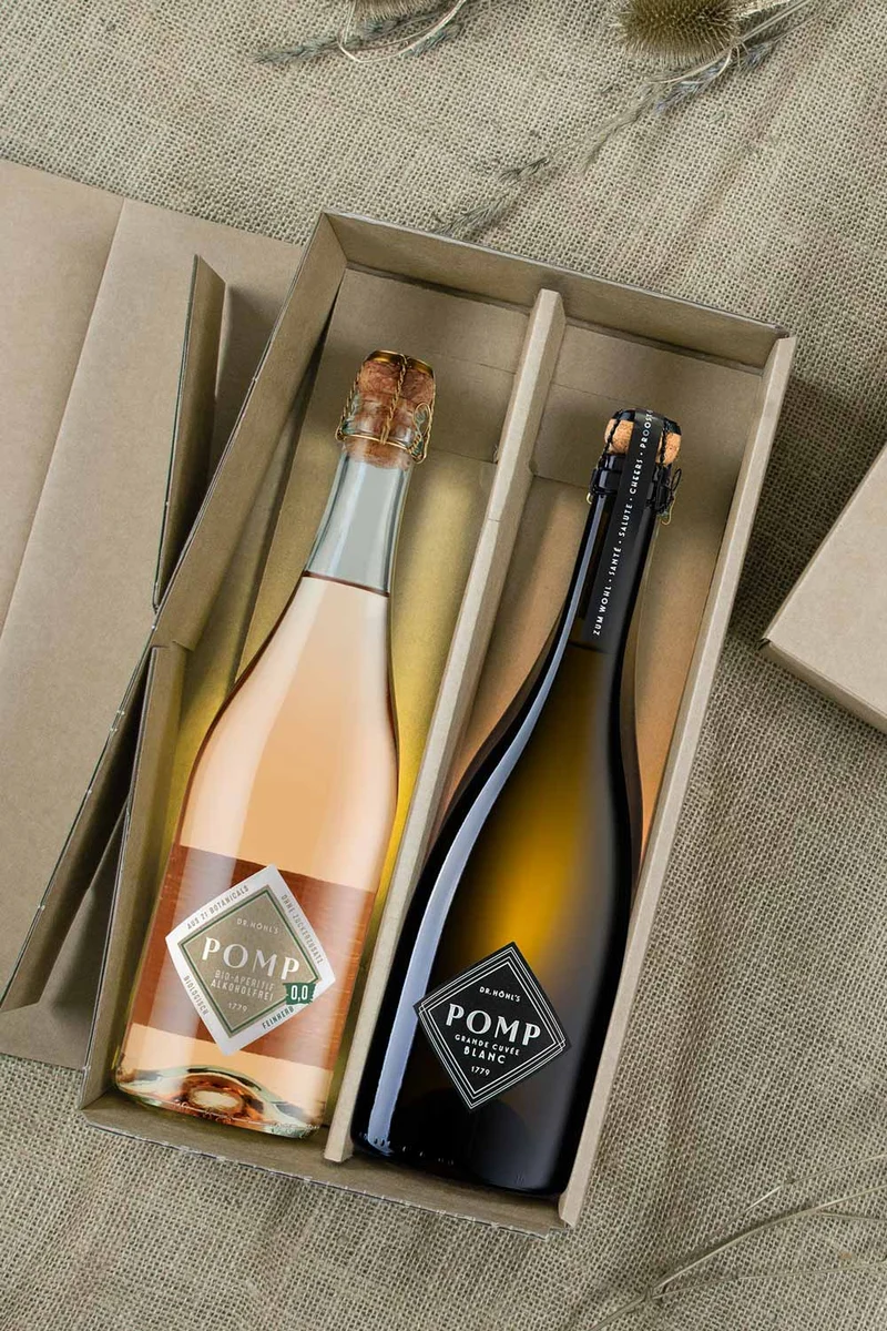 Gourmet Geschenkbox „Frohe Weihnachten“ Blanc Cuvée Duo