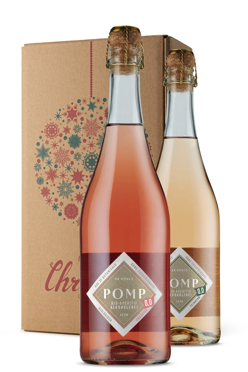 Gourmet Weihnachts­geschenk Set „Merry Christmas“ alkoholfrei Duo