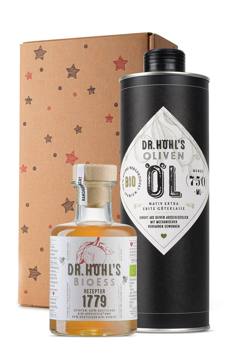 Essig- und Öl Geschenkset bio „Sterne“
