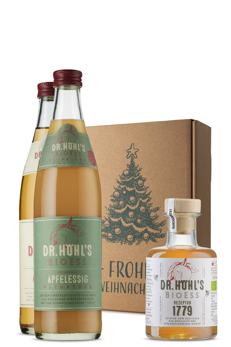 Gourmet Essig Geschenkset bio „Frohe Weihnachten“