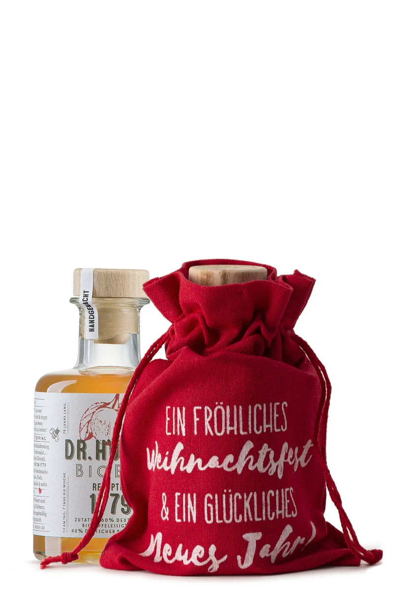 Kleines Gourmet Weihnachts­geschenk REZEPTUR 1779 im roten Beutel