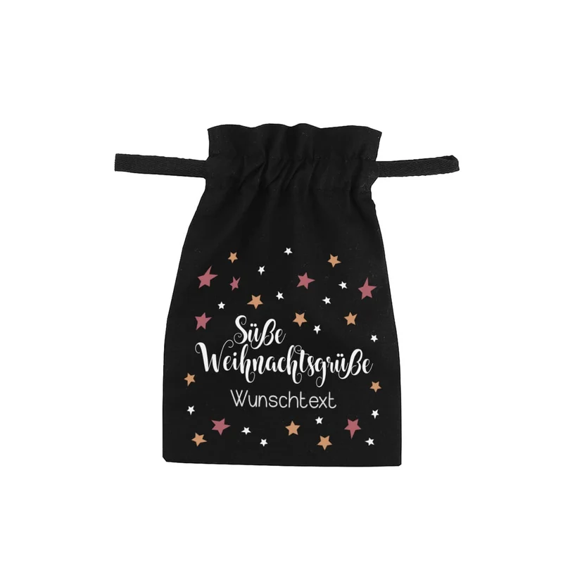Geschenksäckchen Süße Weihnachtsgrüße mit Wunschtext