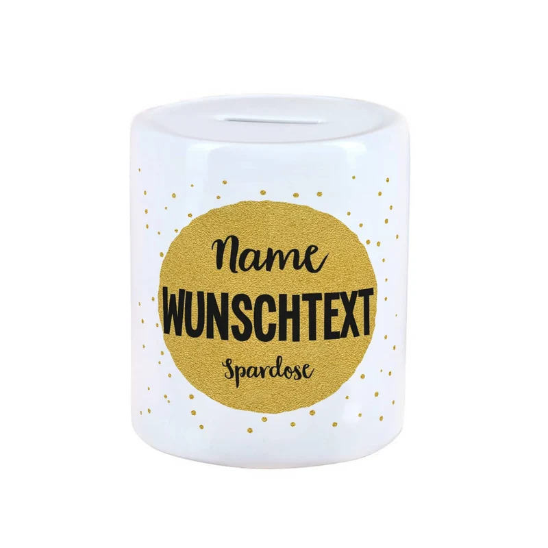 Persönliche Keramik-Spardose mit Name und Wunschtext