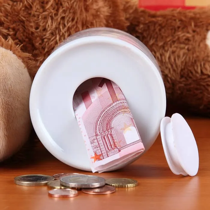 Endlich Schulkind - Spardose mit Namensaufdruck