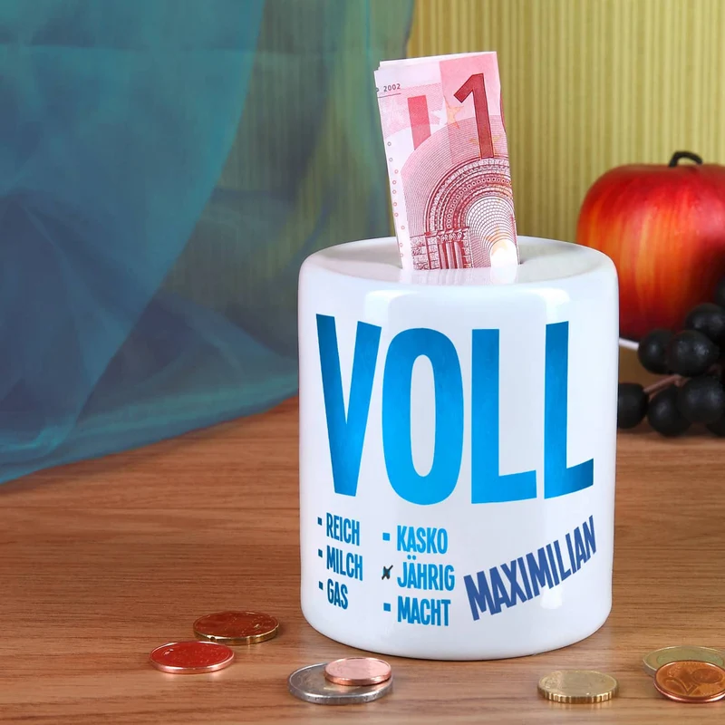 Spardose zum 18. Geburtstag - Volljährig