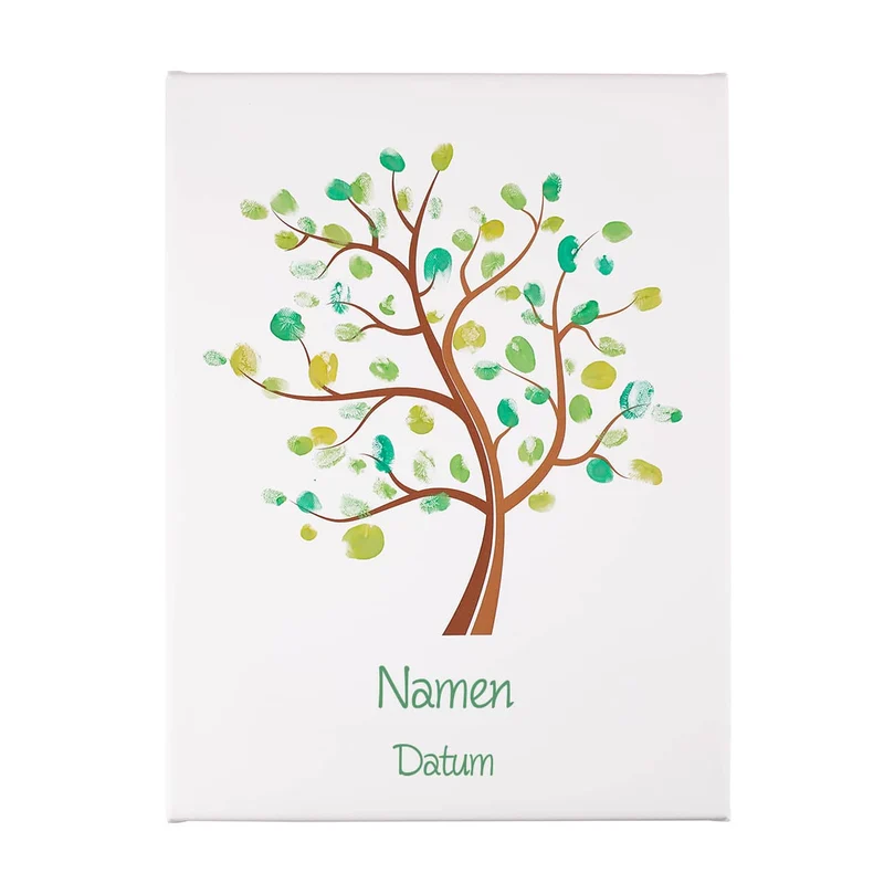 Leinwand Baum 30x40 für Fingerabdrücke als Andenken zur Hochzeit