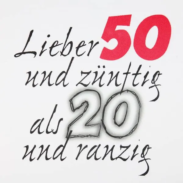 Großer Latz Lieber 50 und zünftig als 20 und ranzig