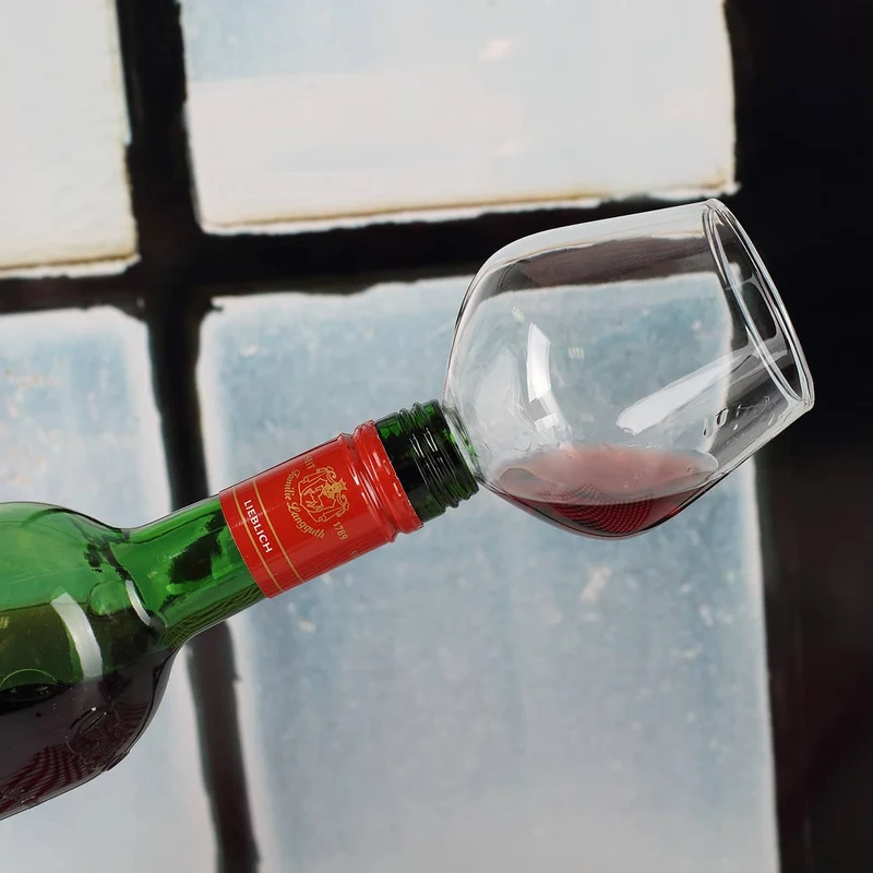 Glas-Flaschenaufsatz Weinglas