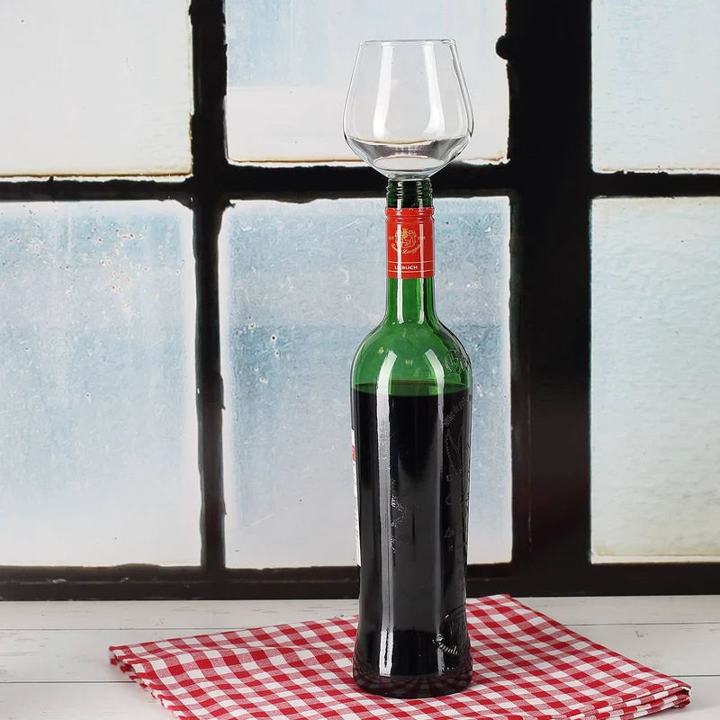 Glas-Flaschenaufsatz Weinglas