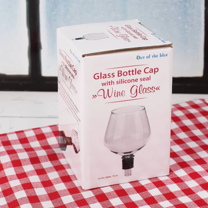 Glas-Flaschenaufsatz Weinglas