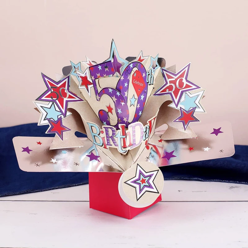 3D Karte zum 50. Geburtstag