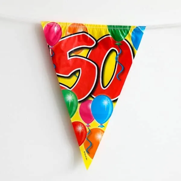 Wimpelkette Luftballons zum 50. Geburtstag