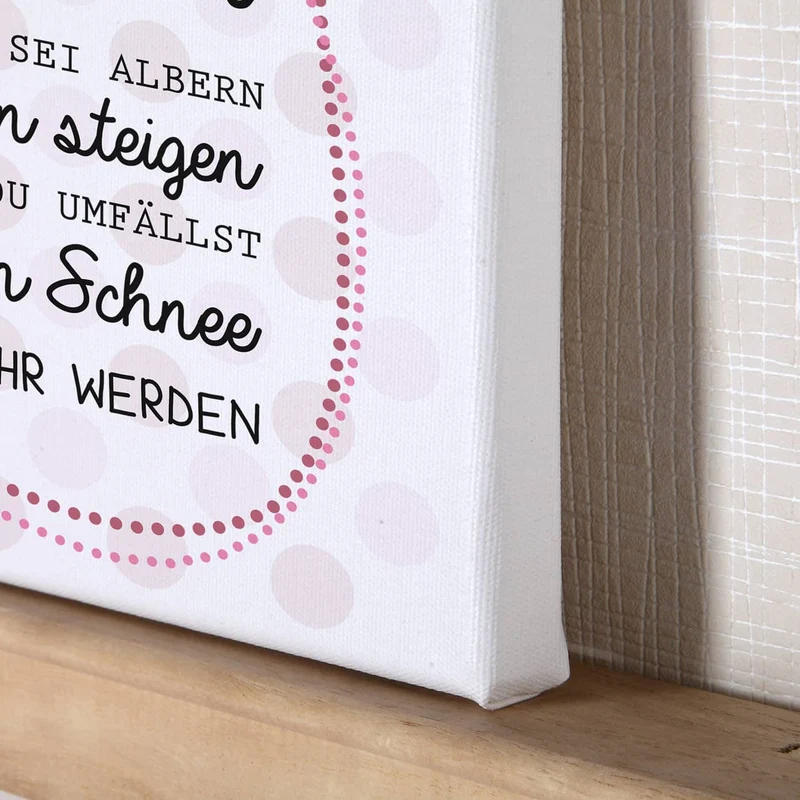 Leinwand für Mädchen bedruckt 30 x 40 cm mit Name und Spruch