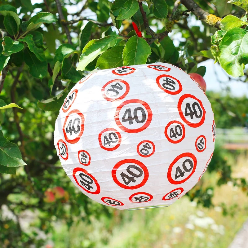 3er Set Verkehrszeichen-Laternen zum 40. Geburtstag